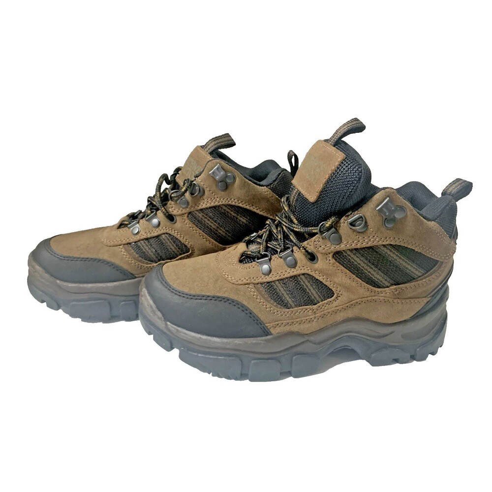 Northwest Territory Womens Waterproof Walking Hiking Boots Size 9 Black/Tan EXC